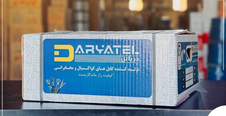 رول کابل ۶ زوج مخابراتی هوایی دریاتل (Daryatel) - روکش طوسی - هادی مس ۰.۶